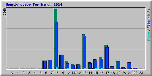 Hourly usage for March 2024